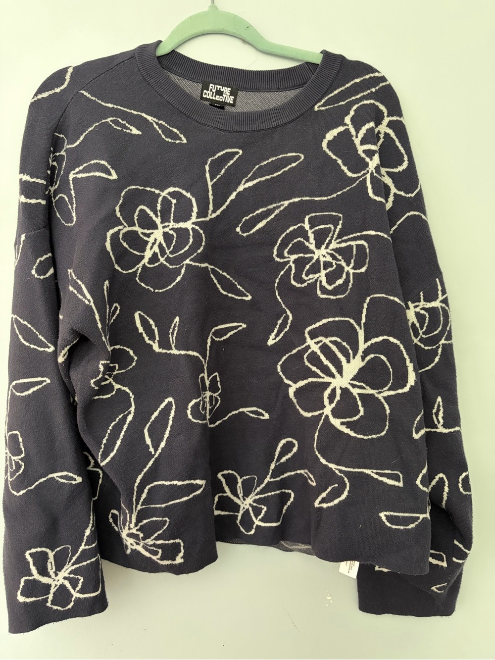 Future Collective Navy Floral Crewneck Sweater